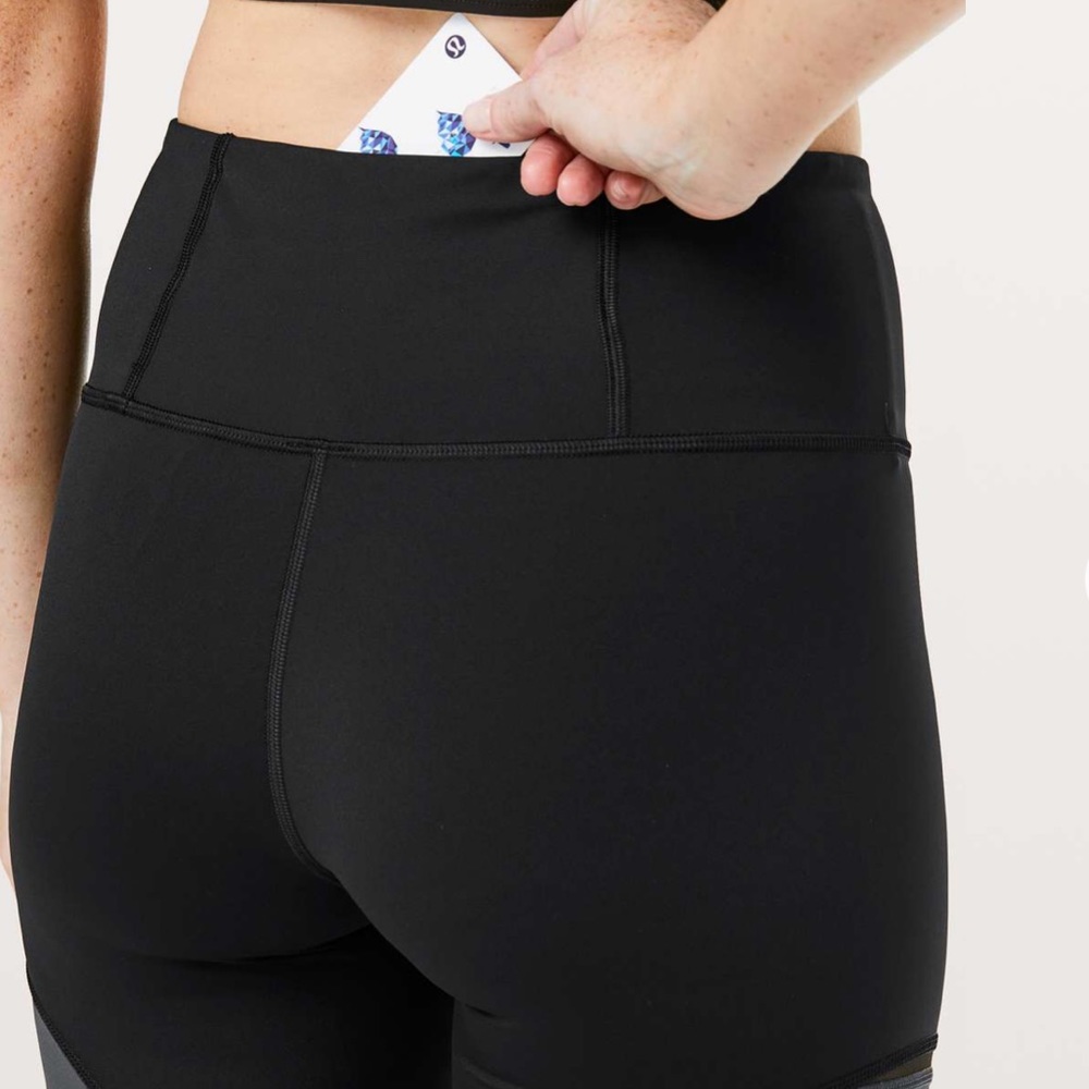 Lululemon Colour Me Ombre Tight black gray panel mesh detail high rise leggings - Picture 9 of 12
